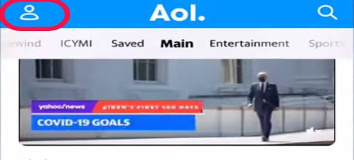 Launch AOL mobile app