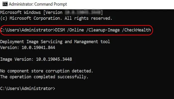 DISM-command-with-CheckHealth-option