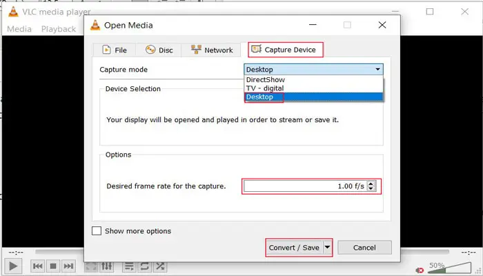 click-capture-device-then-in-device-selection-set-desktop-in-vlc-media-player