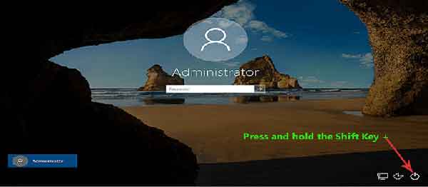 Press-and-hold-the-Shift-key-at-the-User-login-screen-then-restart-windows-for-safe-mode