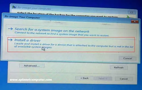 click-install-driver-option