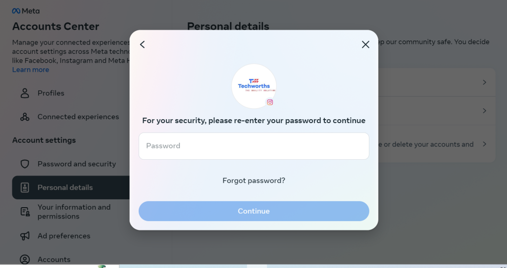 Re-enter-your-account-password-then-press-continue