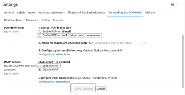 forwarding-and-popimap-settings-for gmail-to-outlook-configuration